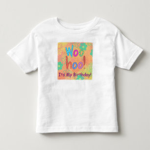 Der Geburtstags-Orangen-Grafik des Kindes Woohoo Kleinkind T-shirt