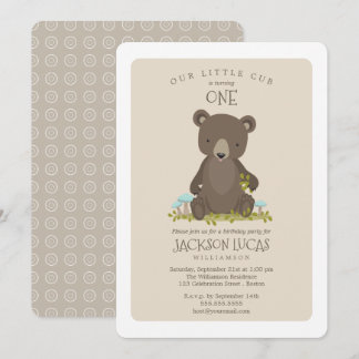 Der Geburtstags-Party Baby-Junge wenig CUB-Kindes Einladung