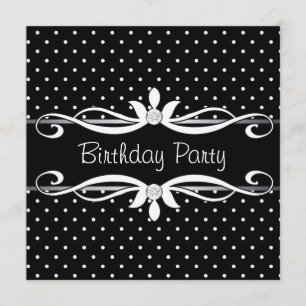 Der Geburtstags-Party der schwarzen Einladung