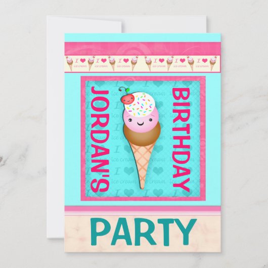 Der Geburtstags-Party Einladung der (Vorderseite)