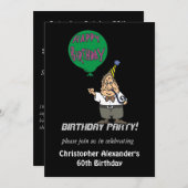 Der Geburtstags-Party Einladungen der Männer (Vorne/Hinten)