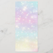 Der Geburtstags-Party-Menü des Menükarte (Rückseite)