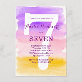 Der Geburtstags-Partywatercolor-Effekt des Einladung