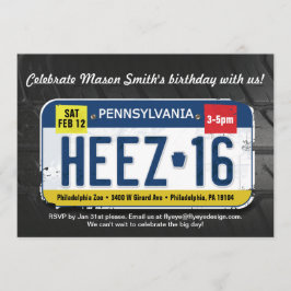 Der Geburtstags-Pennsylvania-Lizenz Invitatio des Einladung