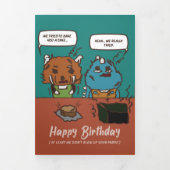 Der Geburtstagsbacken-Desaster Dreifach Gefaltete Ankündigung (Cover)