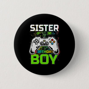 Der Geburtstagskind spielt Videospiele-Geschenke Button