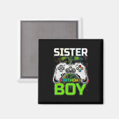 Der Geburtstagskind spielt Videospiele-Geschenke Magnet (Vorderseite/Rückseite)