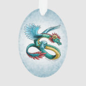 Der Geburtsteinzeitdrache im Dezember: Türkisverzi Ornament (Rückseite)