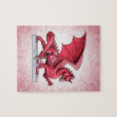 Der Geburtsteinzeitdrache im Juli: Ruby Puzzle (Horizontal)