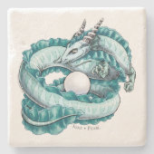 Der Geburtsteinzeitdrache vom Juni: Perle Steinuntersetzer (Vorderseite)