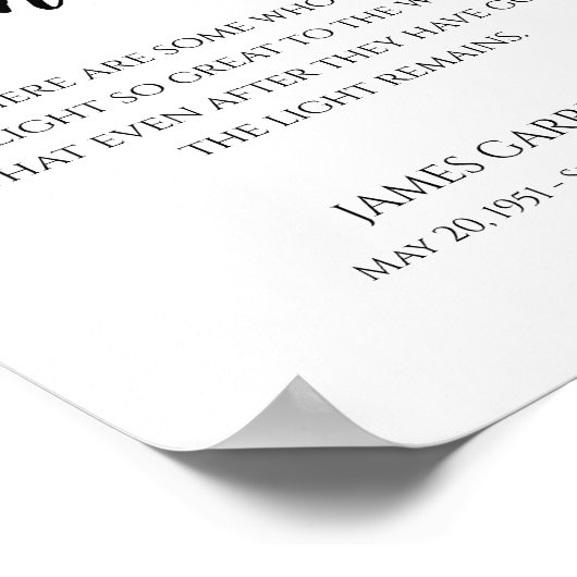 Der Gedenkservice für Zitate bleibt erhalten Poster (Ecke)