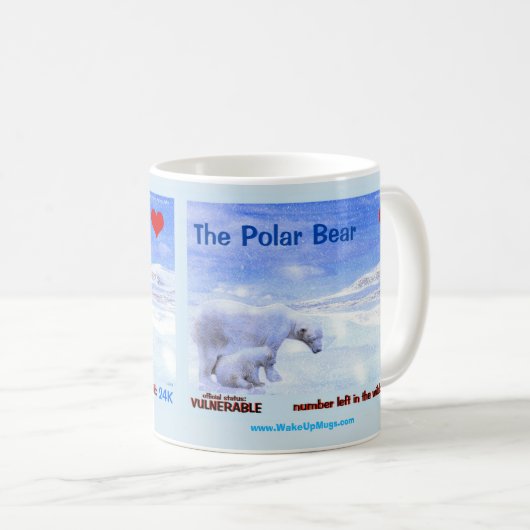 Der gefährdete Eisbär - Kaffeetasse (VorderseiteRechts)