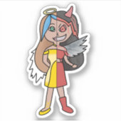 Der gefährliche Engel Aufkleber (Vorderseite)