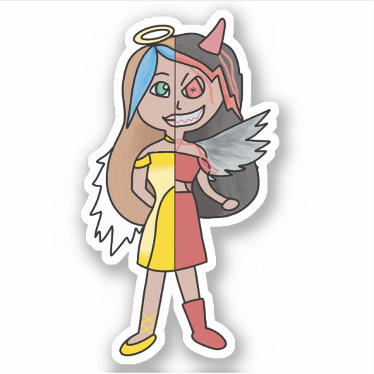 Der gefährliche Engel Aufkleber (Vorderseite)