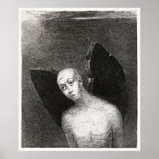 Der gefallene Engel von Odilon Redon Poster (Vorne)