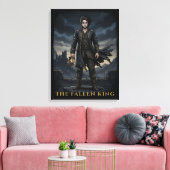 Der gefallene König Gothic Dark Fantasy Design Leinwanddruck (Insitu (Wohnzimmer))
