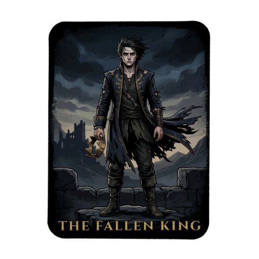 Der gefallene König Gothic Dark Fantasy Design Magnet (Vertikal)
