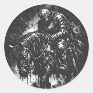 Der gefallene Ritter von BurnsInHell Runder Aufkleber