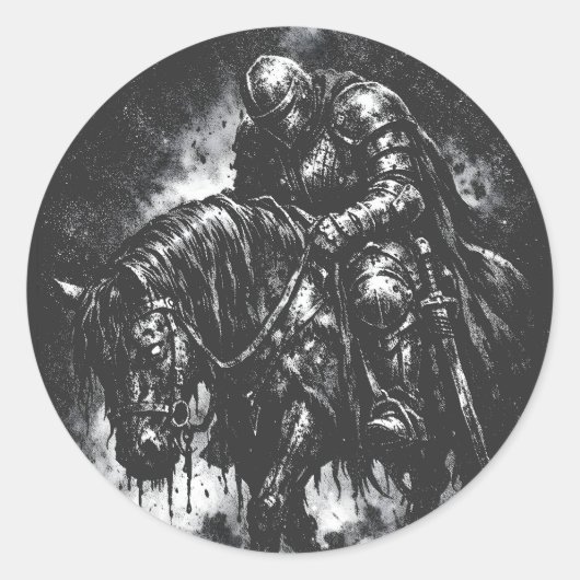 Der gefallene Ritter von BurnsInHell Runder Aufkleber (Vorderseite)