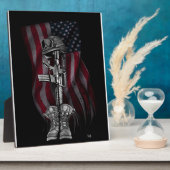 Der gefallene Soldat - Ihre Custom Plaque - 8x10 W Fotoplatte (Seite)