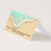 Der geflochtene Fußabdruck in der Sand-Business-Ka Visitenkarten (Rückseite)