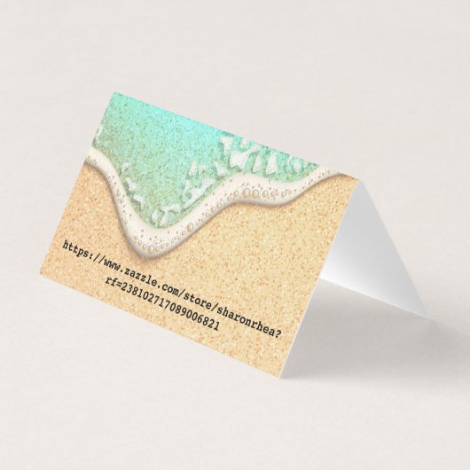 Der geflochtene Fußabdruck in der Sand-Business-Ka Visitenkarten (Rückseite)