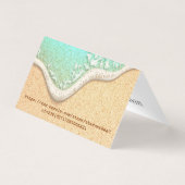 Der geflochtene Fußabdruck in der Sand-Business-Ka Visitenkarten (Rückseite)