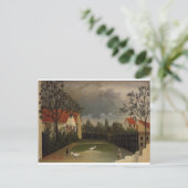 Der Geflügelhof von Henri Rousseau Postkarte (Stehend Vorderseite)