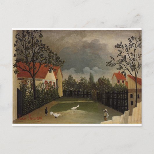 Der Geflügelhof von Henri Rousseau Postkarte (Vorderseite)