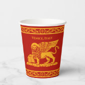Der geflügelte Löwe des Markusplatzes Pappbecher (Rückseite)