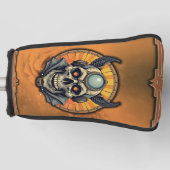 Der geflügelte Schädel.  Golf Headcover (Vorderseite)
