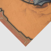 Der geflügelte Schädel.  Seidenpapier (Detail)