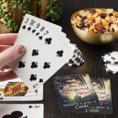 Der geflüsterte Krieg, der Plattform spielt Spielkarten (In Situ)