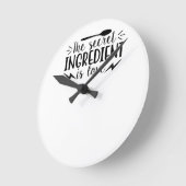 Der Geheimbestandteil ist die Liebe Runde Wanduhr (Winkel)