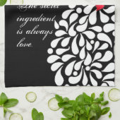 Der Geheimbestandteil ist Liebe personalisiert Geschirrtuch (Gefaltet)