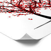 Der Geheimbestandteil ist Liebe, Rote Bäume Herz Poster (Ecke)