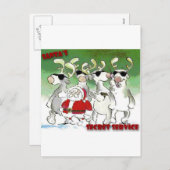 Der Geheimdienst des Weihnachtsmanns Feiertagspostkarte (Vorne/Hinten)