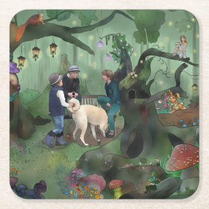 Der geheime Ort  Rechteckiger Pappuntersetzer