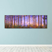 Der Geheime Weg des Hirsches - weite Waldlandschaf Leinwanddruck (Insitu (Holzboden))