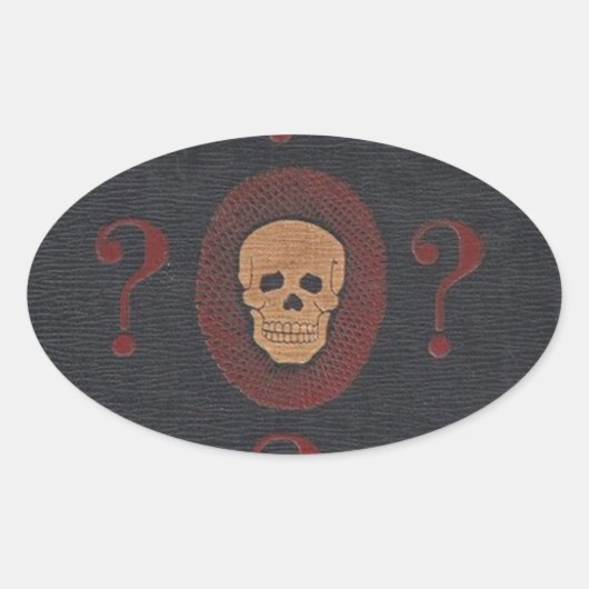 Der geheimnisvolle Schädel Ovaler Aufkleber (Vorderseite)