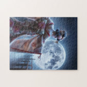 Der Geisha-Tanz zum Mond Puzzle (Horizontal)