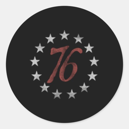 Der Geist 76 4. Juli Unabhängigkeitstag Runder Aufkleber (Vorderseite)