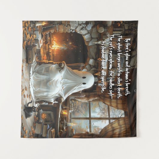 Der Geist auf Ember Hollow Halloween Wandteppich (Vorderseite (Horizontal))