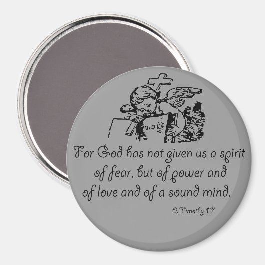 Der Geist der Bibelzitate der Angst Magnet (Vorderseite/Rückseite)