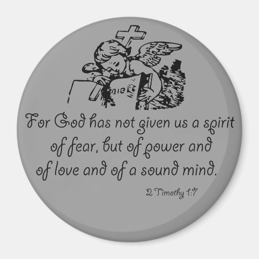 Der Geist der Bibelzitate der Angst Magnet (Vorne)