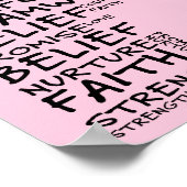 Der Geist der Hoffnung (Schwarzer Text) Poster (Ecke)