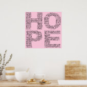 Der Geist der Hoffnung (Schwarzer Text) Poster (Küche)