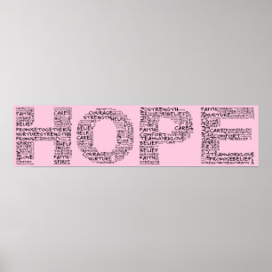 Der Geist der Hoffnung (Schwarzer Text) Poster