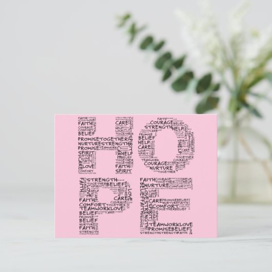 Der Geist der Hoffnung (Schwarzer Text) Postkarte (Stehend Vorderseite)