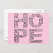 Der Geist der Hoffnung (Schwarzer Text) Postkarte (Vorne/Hinten)